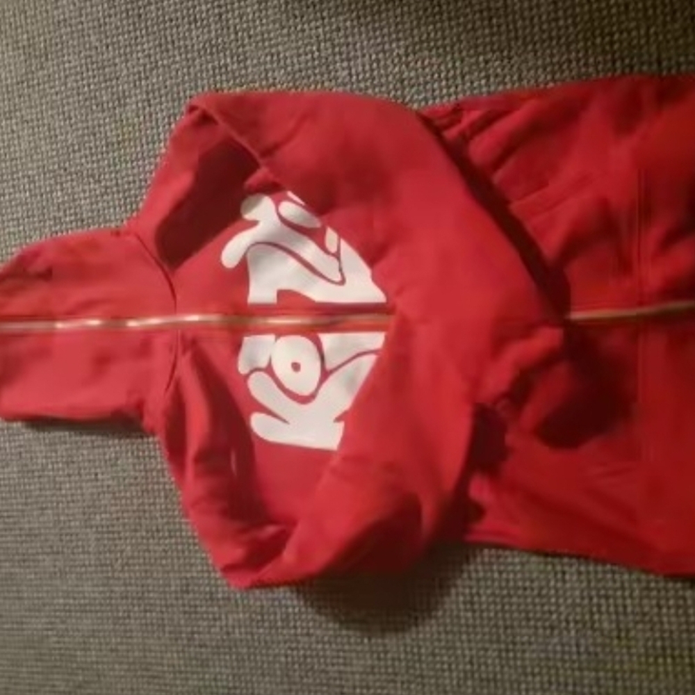 Red/White "Kozy" Graphic Hoodie